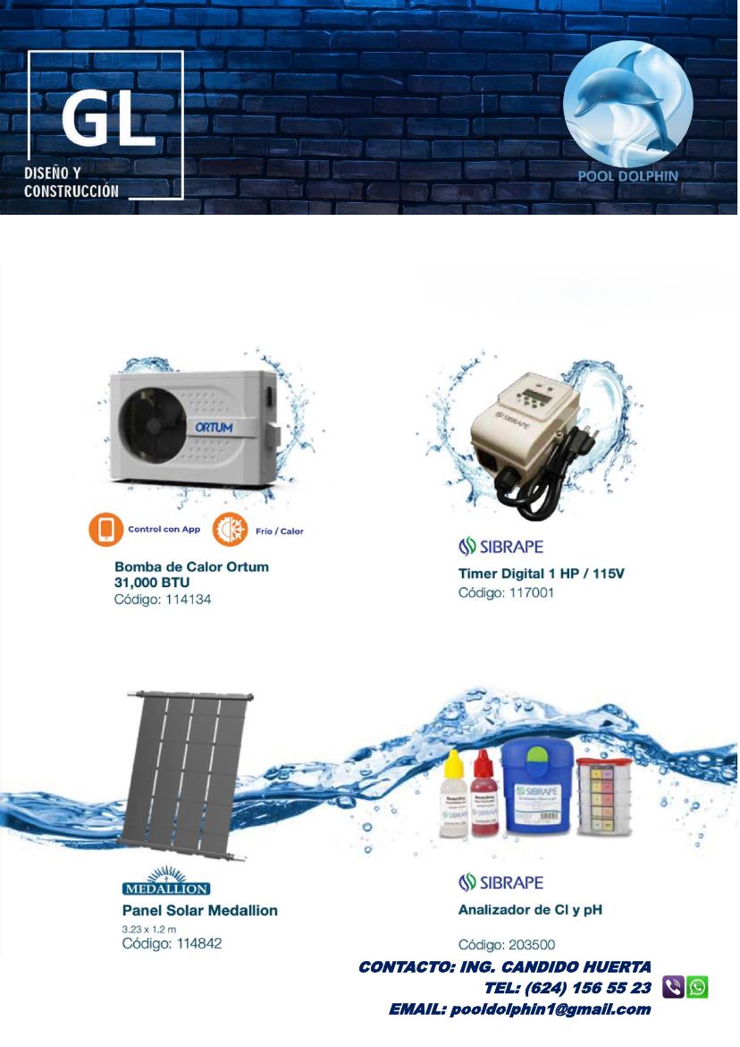 Catálogo página 4: bomba de calor, timer, panel solar y analizador