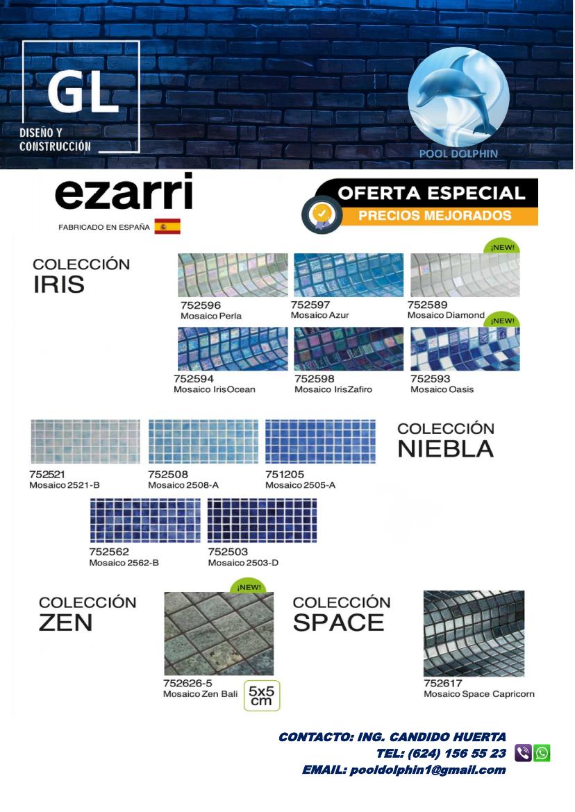 Catálogo página 25: colecciones Ezarri Iris, Niebla, Zen y Space