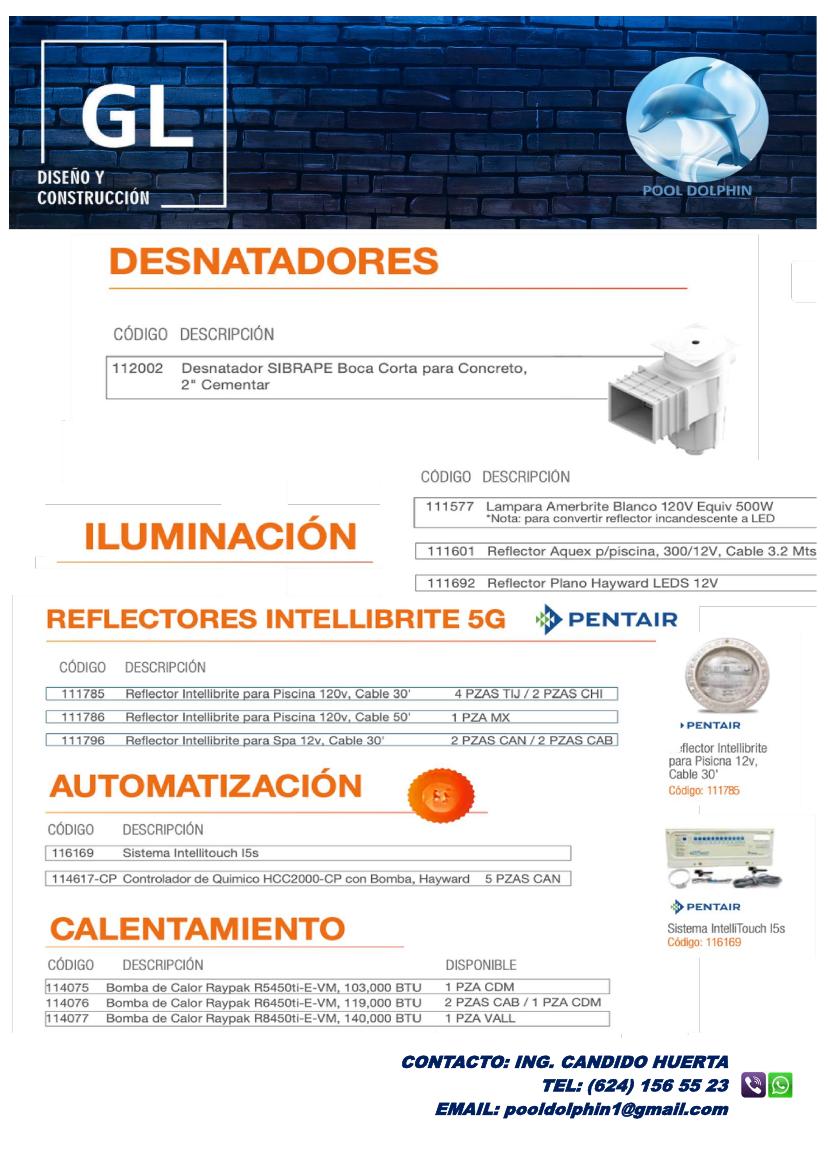 Catálogo página 30: desnatadores, iluminación, automatización y calentamiento