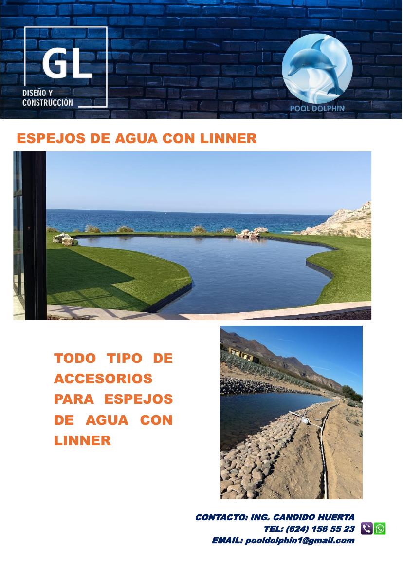 Catálogo página 32: espejos de agua con liner y accesorios